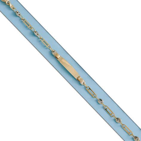 PULSERA BICOLOR ORO 18KL CON PLACA