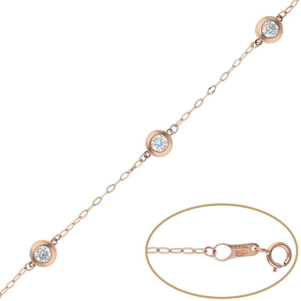 PULSERA CHATONES ORO 18KL - 7MM