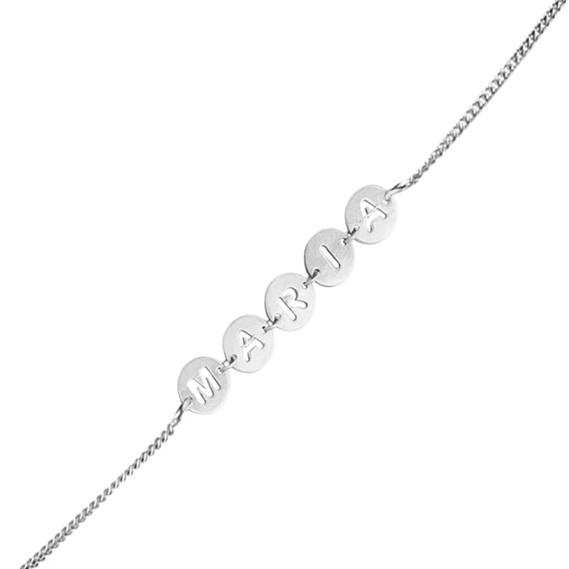PULSERA CIRCULOS NOMBRE PLATA 925MM 