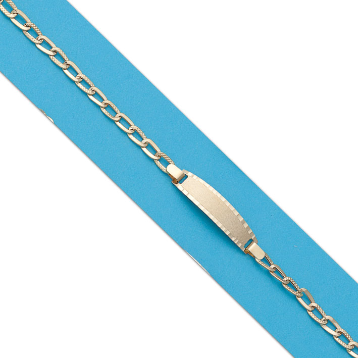PULSERA CON PLACA ORO 18KL