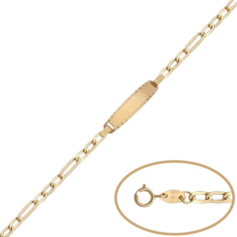 PULSERA CON PLACA ORO 18KL