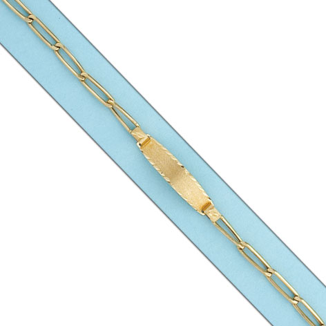 PULSERA HUECA FIGARO PLACA ORO 18KL