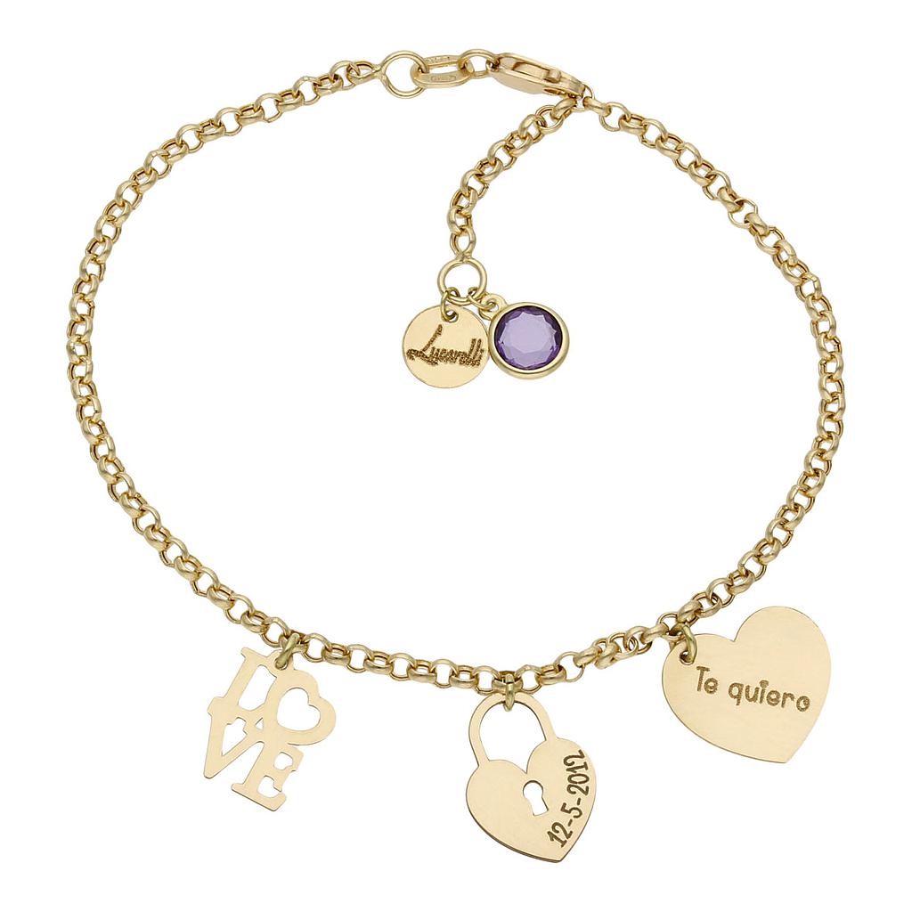 PULSERA MI HISTORIA LOVE ORO 18KL