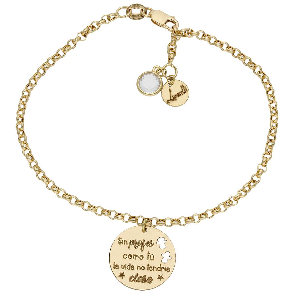 PULSERA MI HISTORIA PROFE ORO 18KL