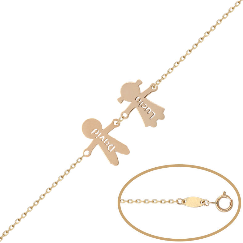 PULSERA NIÑOS NOMBRES ORO 18KL