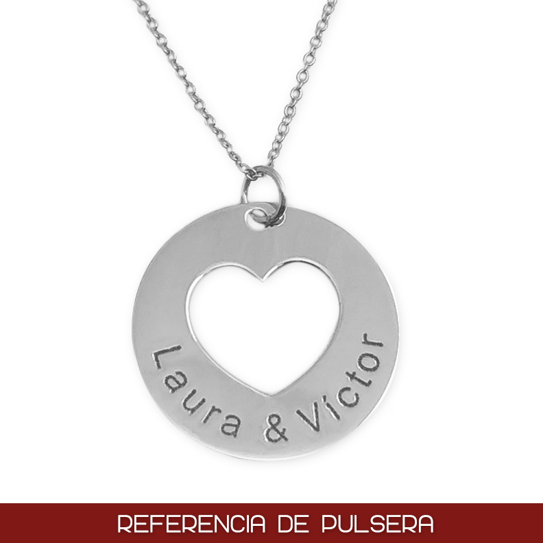 PULSERA O.BLANCO 18KL CIRCULO + NOMBRES