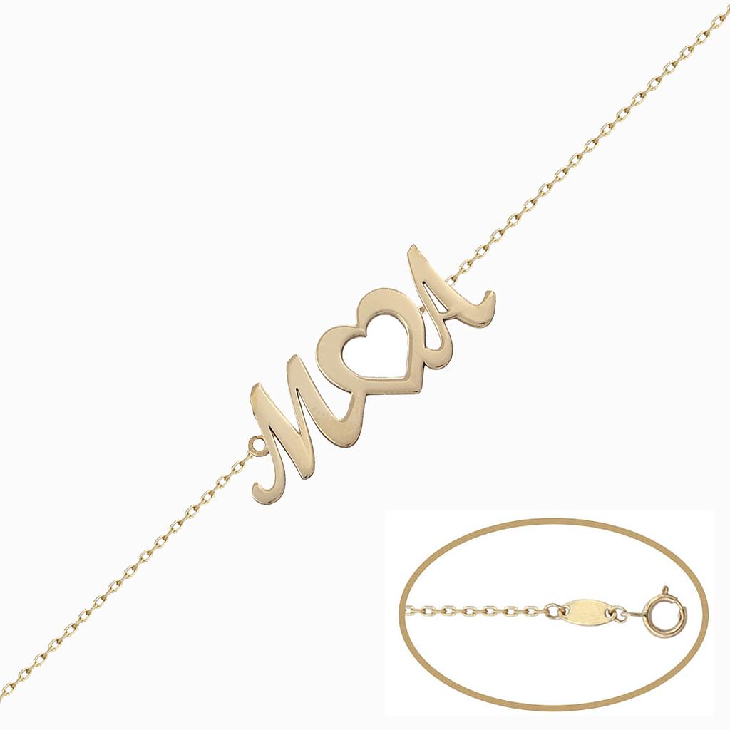 PULSERA ORO 18KL INICIALES + CORAZON