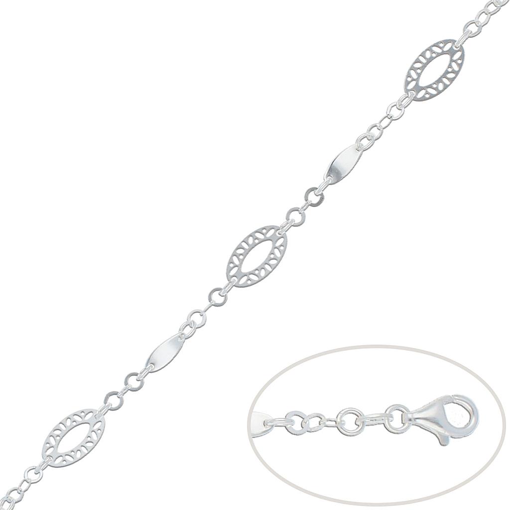 PULSERA OVALO PLATA 925MM