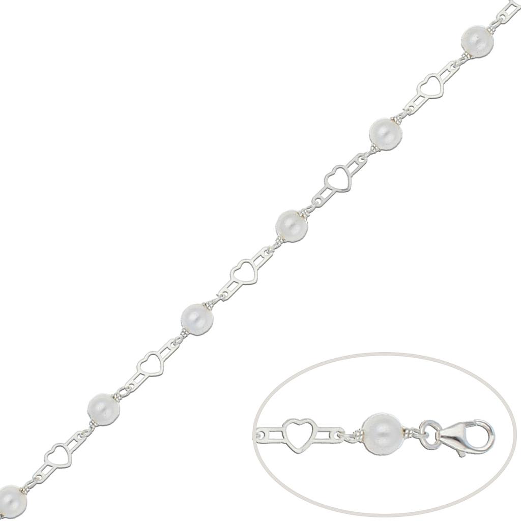 PULSERA PLATA 925MM PERLAS