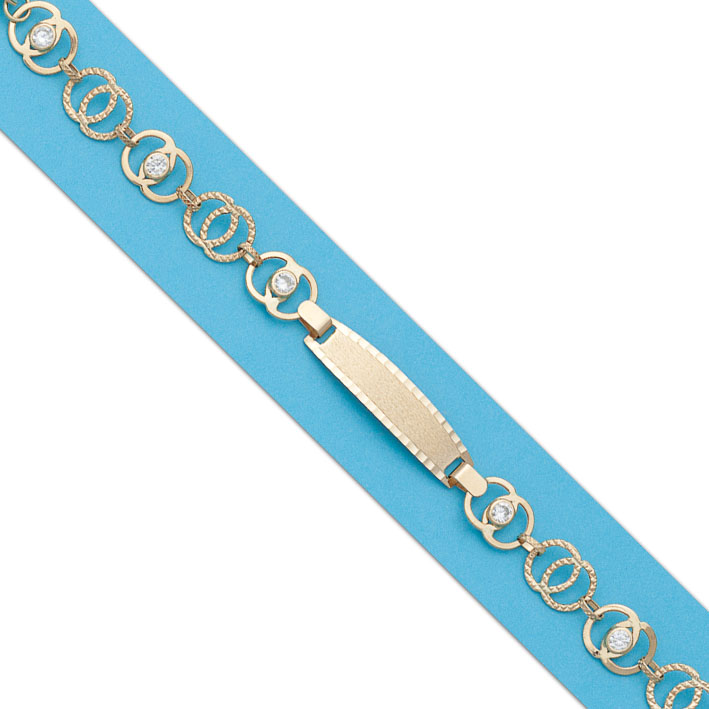 PULSERA TROQUELADA ORO 18KL CIRCONITAS