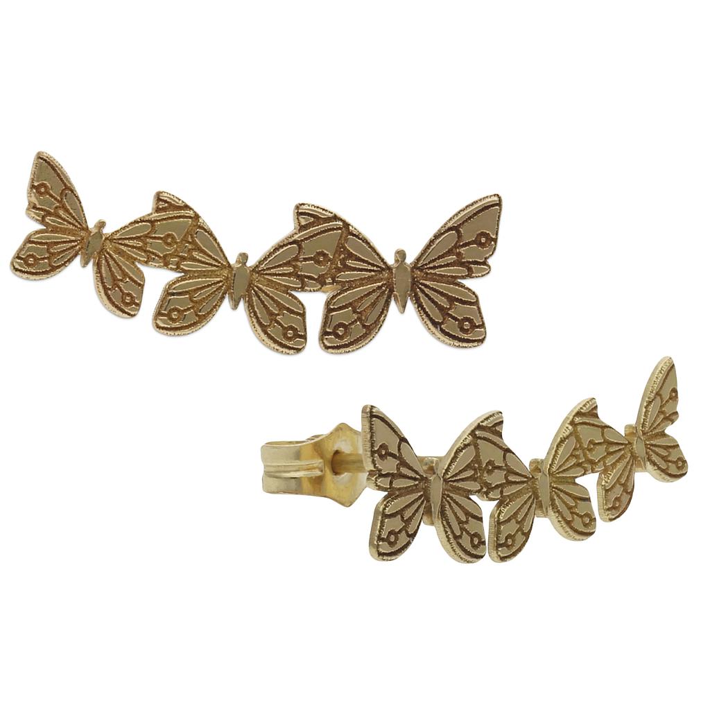 TREPADORES MARIPOSAS ORO 18KL